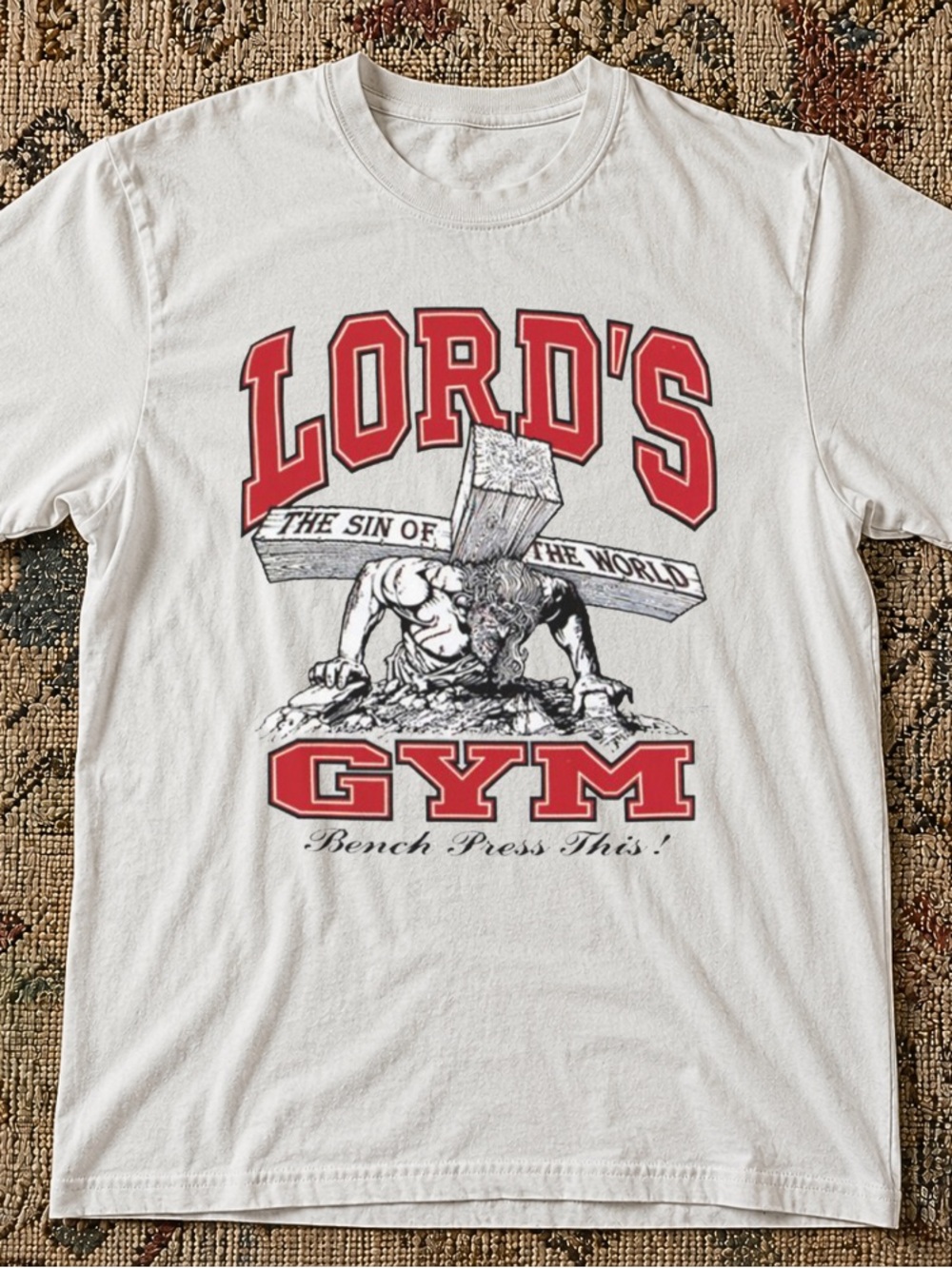 Men's White lord’s gym Graphic T-Shirt